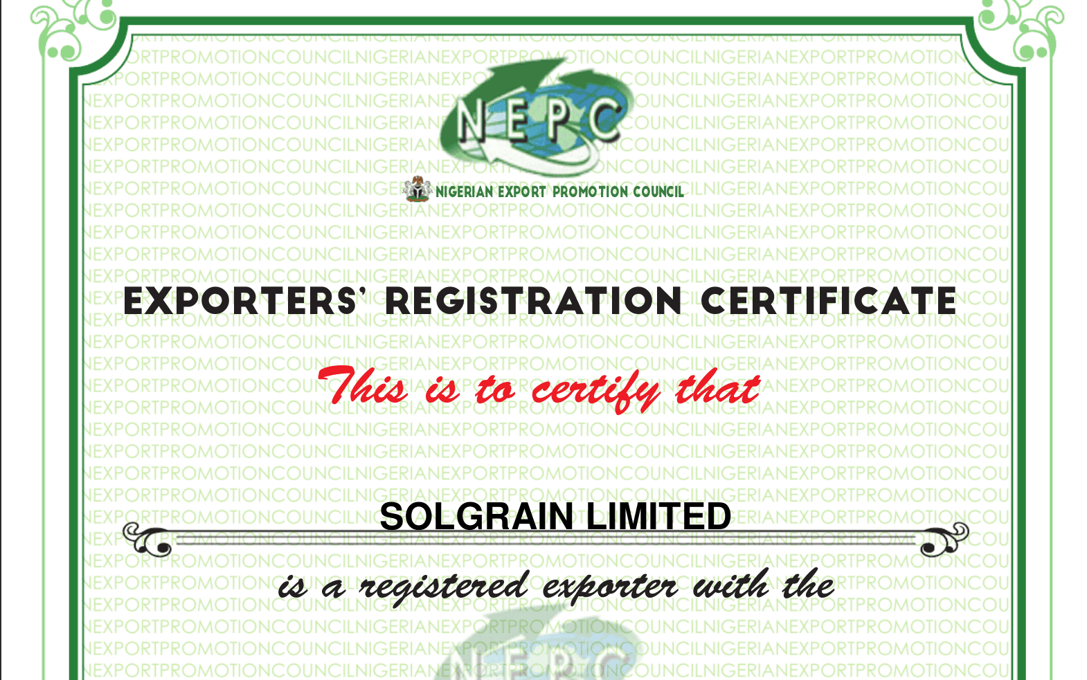 NEPC Certification Secured: Solgrain Poised for Global Market